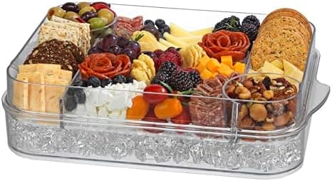 Prodyne Charcuterie On Ice & Deviled Eggs On Ice Platter 2 Piece Serveware Set
