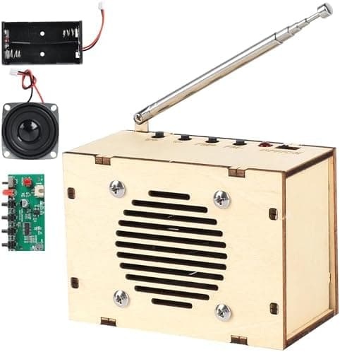 Science Kits for Kids Age 8-12 12-14, STEM Kits for Kids Age 8-10, STEM Toys Build Your Own FM Radio Kit, DIY Electronic Snap Circuits Projects Gifts for Teen Girls Boys 9 11 13 15 16+ (Classic Wood)