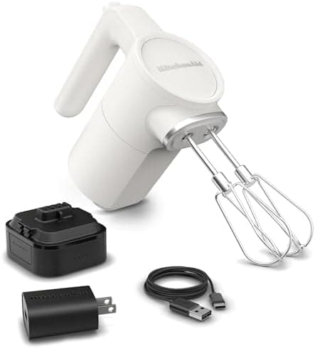 KitchenAid Go Cordless Hand Mixer - battery included, KHMR762, Porcelain White
