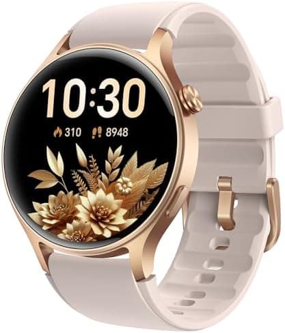 Smart Watch for Women, Answer/Make Call, 1.32'' AMOLED Ultra-Clear Screen Fitness Tracker with Heart Rate/Sleep/SpO2 Monitor, Smartwatch for iPhone/Samsung/Android, 110+ Sport Modes, 3ATM Waterproof