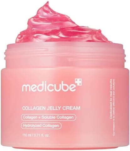 medicube Jelly Cream with Collagen, Niacinamide | Freeze-Dried Hydrolyzed Collagen for Skin Barrier Hydration & 24H Glow | Plumper, Firmer looking skin | 3.71 fl.oz