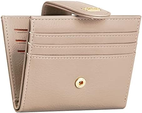 GEEAD Small Wallets for Women Slim Bifold Credit Card Holder Minimalist Zipper Coin Pocket