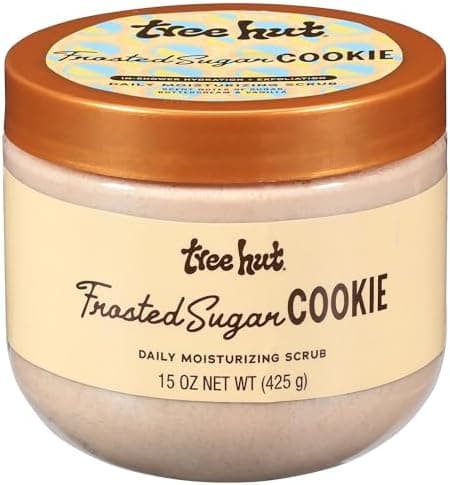 Tree Hut Frosted Sugar Cookie Daily Moisturizing Scrub, Whipped Foamy Exfoliating Body Scrub, Hydrating Formula for Soft, Glowing Skin, 15 oz
