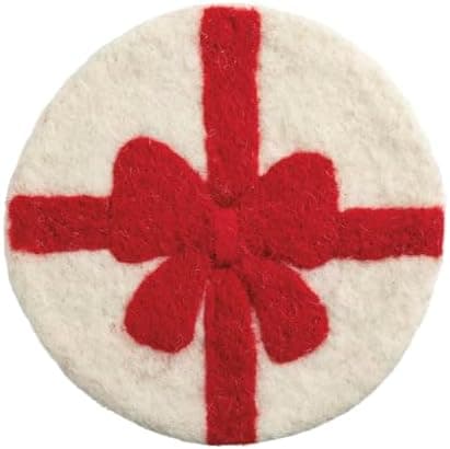 Mud Pie Christmas Bow Felted Trivet