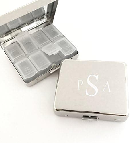 Personalized 7 Day Pill Box Small Size 3" x 2.5"