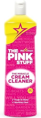 Stardrops The Pink Stuff Miracle Cream Cleaner – Multi-Purpose Liquid Cleaner for Kitchens, Bathrooms & More – Removes Grease, Grime & Limescale – Tough on Stains, Gentle on Surfaces – 500ml