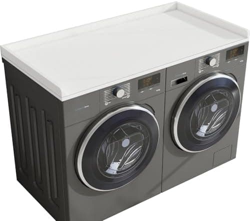 Vomavex Washer Dryer Countertop, 54" Width * 27.4” Depth Washer and Dryer Covers for The Top for Laundry Room Organization, Washer and Dryer Countertop Shelves, White