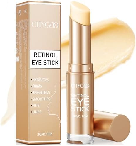 CITYGOO Retinol Eye Stick With Collagen, Hyaluronic Acid For Dark Circle, Under Eye Cream Anti Aging, For Puffiness and Bags Reduces Fine Lines (Retinol Premium Gold Edition 3g)