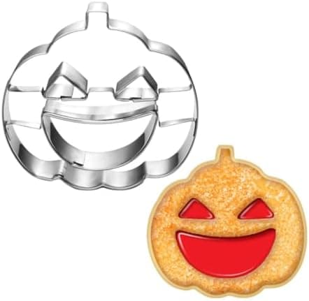 Auktosmn Pumkin Cookie Cutter-2.7 Inch-Diswasher Safe-Mini Halloween Cookie Cutter Shape for Baking