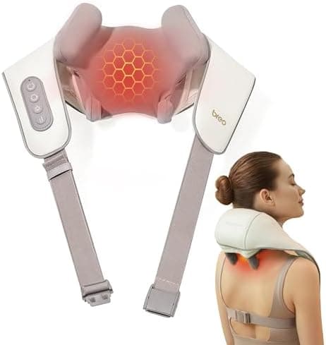 Breo N5 Mini Neck Massager with Heat, Electric Massager for Neck and Shoulder, Deep Massage at Home, Muscle Relaxation Gifts