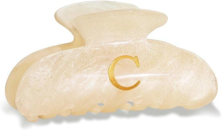 Fohufo Teen Girl Gifts Trendy Stuff 2025 - Letter Hair Clips, Cute Initial Hair Clips for Girls Gift, 8-18 Year Old Girl Birthday Gifts, Hair Claw Accessories for Girls, Christmas Gift - Letter C