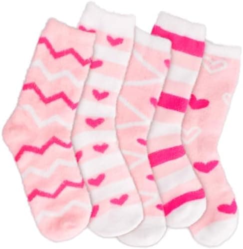 Ulrhpc Fuzzy Socks for Women Pink Fuzzy Socks Gifts for Mom on Valentines Mothers Day Christmas Stocking Stuffers for Women