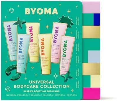 BYOMA Body Care Holiday Gift Set (6-Piece Kit) - Hydrating, Brightening & Sensitive Body Wash & Lotion - Travel Size, Supports Skin Barrier