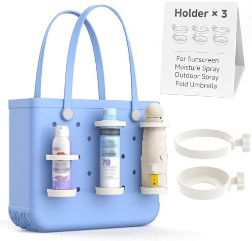 OUTXE 3 Pack Holder for Sunscreen, Moisturizer, Outdoor Spray & Fold Umbrella, Compatible with All Bogg Bags & Simply Southern Beach Tote Bag, Bogg Bag Accessories for Beach Outdoor Travel