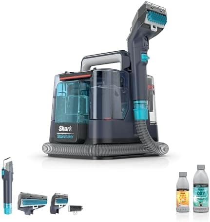 Shark StainStriker Portable Carpet, Upholstery & Area Rug Cleaner, XL Tool & Self-Cleaning, Stain & Odor Remover, Perfect for Car Interior with 3 Cleaning Tools & Solution, PX225BRN, Royal Purple