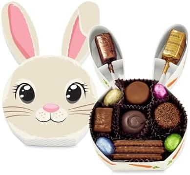 See's Candies Bunny Box - Seasonally Shaped Chocolate & Candy Gift Box, Easter Basket Treat, 6.1 oz