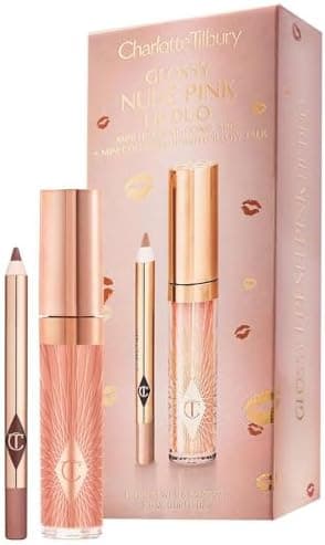 CHARLOTTE TILBURY Mini Glossy Pink Lip Gloss + Lip Liner Set - Nude Pink