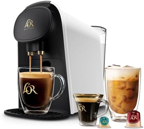 L'OR Barista System Coffee and Espresso Machine Combo by Philips, Matte White