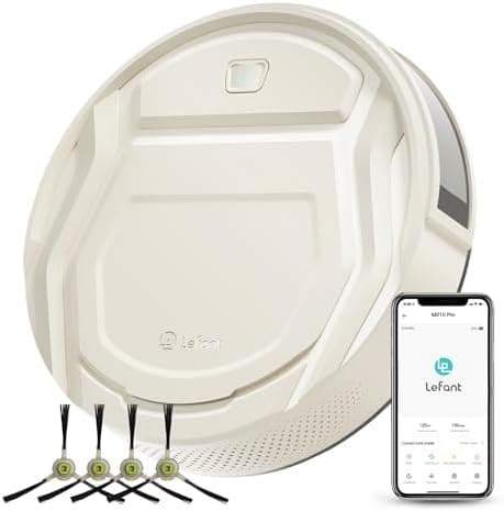 Lefant Robot Vacuum M210 Pro, 2200Pa Suction,120 Mins Runtime, Self-Charging Slim Robotic Vacuum Cleaner, APP/Voice/WiFi/Alexa Control, Ideal for Pet Hair,Low-Pile Carpet, Hard Floor
