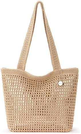 The Sak Casual Classics Tote Bag - Hand Crochet Woman's Purse For Everyday, Travel, Beach Bag - Handbag With Shoulder Straps