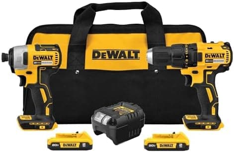 DEWALT 20V MAX Cordless Drill and Impact Driver, Power Drill Brushless 2-Tool Power Tool Combo Kit, Includes 2 Batteries, Charger and Bag (DCK277D2)