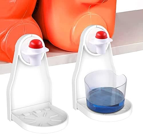 (2 Pack) Laundry Detergent Cup Holder Drip Catcher Organizer Clip Tight on Laundry Bottle Spouts, No More Leaks or Mess with Detergent and Fabric Softener in Laundry Room