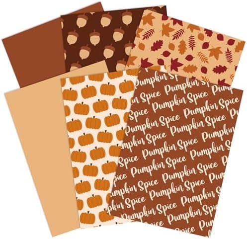 Whaline 90 Sheet Fall Thanksgiving Tissue Paper Pumpkin Maple Leaves Acorn Wrapping Paper Brown Khaki Colors Paper for DIY Autumn Gift Wrapping Birthday Party Crafts, 13.8 x 19.7In (6 Designs)