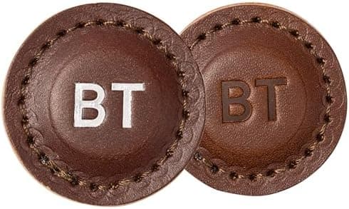 Northwind Personalized Leather Golf Ball Markers (Set of 2) – Made in USA - Custom Monogrammed Full Grain Leather Ball Markers – Custom Golf Accessories, Unique Premium Gifts for Men, Dad & Golfers