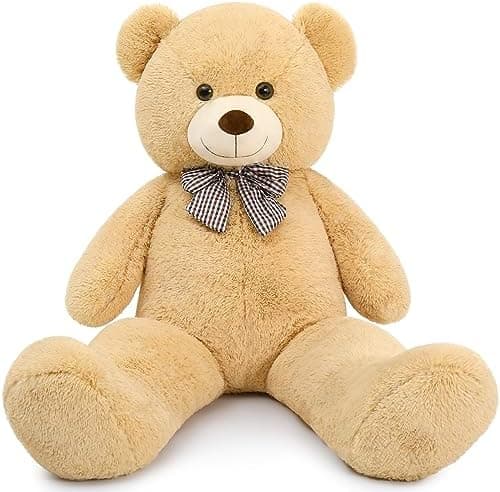 MaoGoLan Giant Teddy Bear 4 Feet,Adorable and Cuddly Big Bear Stuffed Animal 47", Classic Teddy Bear Plush Gift Decoration for Baby Shower,Party,Birthday,Valentines Day,Tan