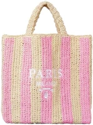 OWGSEE Straw Beach Bag for Women Summer Woven Tote Bag Packable Straw Purses and Handbags for Vacation Holiday