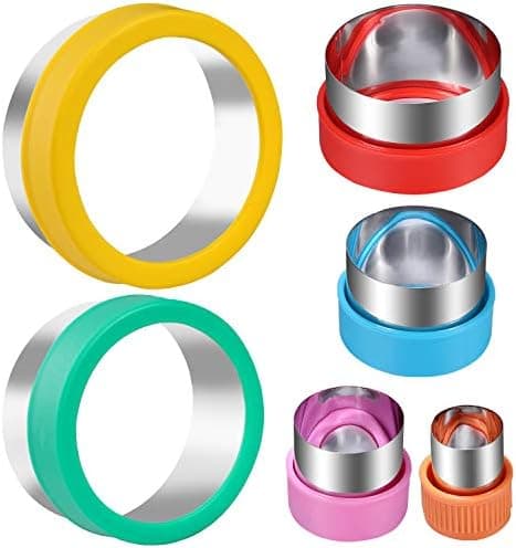 Round Cookie Biscuit Cutter Set, 6 Graduated Circle Pastry Cutters, Stainless Steel Cookie And Dough Cutters for Donut and Scone, Circle Cutter Cake Ring Molds