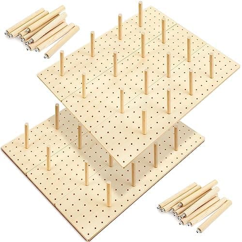 Kigley 6 Pcs Wood Pegboard Drawer Organizer with 48 Pegs - Peg Drawer Organizers for Dishes & Food Containers (20.98x5.91)