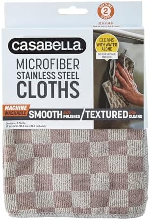 Casabella Microfiber Stainless Steel Cloth,