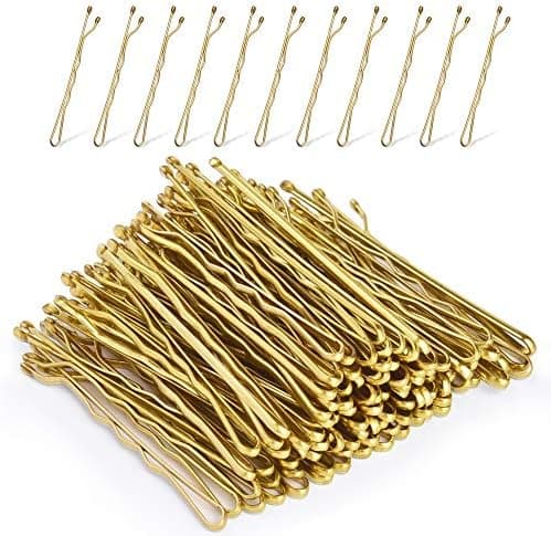 MORGLES Blonde Hair Bobby Pins, 120PCS 2Inches Gold Hair Pins for Women with Box