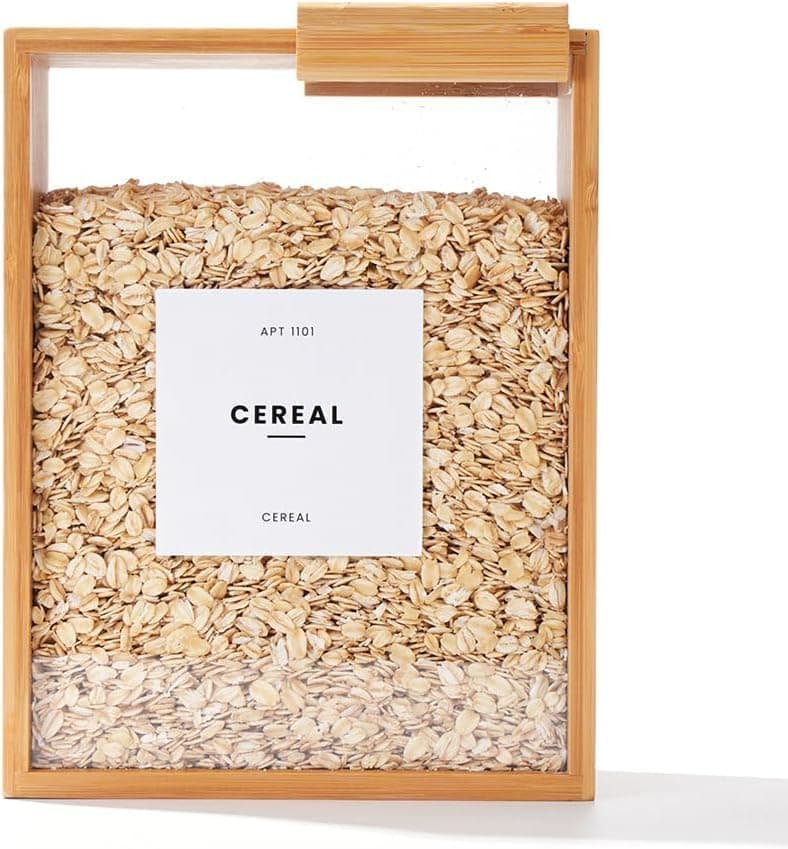 APT 1101 Plastic PVC Food Dispenser, Non-Airtight Pantry Organizers and Storage Container Labels - Label set only