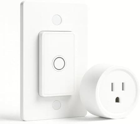 LoraTap Remote Control Outlet: Wireless Wall Switch — 656ft Range — on Off Outlet Switch for Lights & Small Appliances — Pre-Programmed & No Wiring