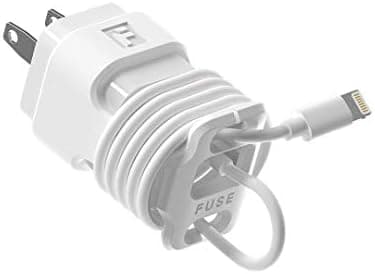 The Snap Back Charger Winder Compatible with Apple 5W Lightning iPhone, and iPad Charger and Adapter for Travel and Cable Management