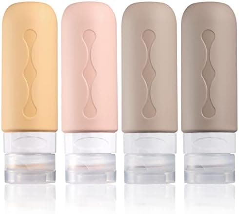 Gemice Travel Bottles for Toiletries Tsa Approved Travel Size Containers BPA Free Leak Proof Travel Tubs Refillable Liquid Travel Accessories for Cometic Shampoo and Lotion Soap (90ml)