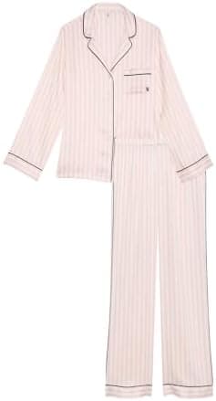 Victoria's Secret Satin Pajama Set, Long Sleeve Button Down Shirt & Pants, Sleepwear for Women (XS-XXL)