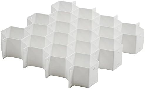Whitmor Honeycomb Drawer Organizer - White - Set of 1
