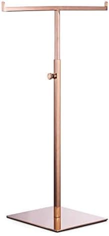 Polmart Countertop Adjustable Display Stand Stand for Purses/Handbags, Wreaths, Wigs, Hats and Crafts (T-Stand, Rose Gold)