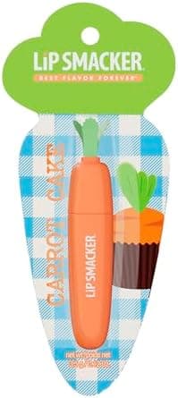 Lip Smacker Carrot Lip Balm, Carrot Cake Flavor, Limited Edition Easter Balm, Cute Carrot-Shaped Basket Stuffer, Collectible Spring Gift