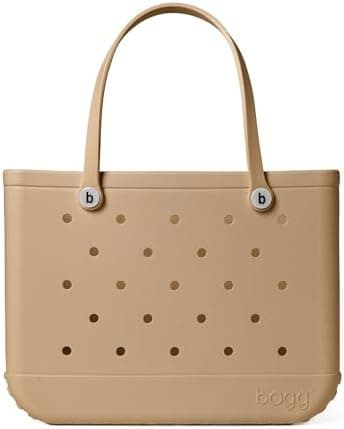 BOGG BAG - Tote for Beach, Pool, Boat, Sports - All Purpose EVA - White Buttons