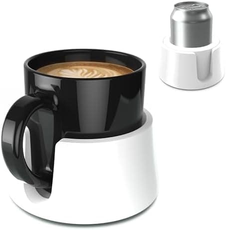 HIT PRODUCTS TableCoaster - Original Anti-Spill Table and Desk Cup Holder, Glacier White - RV and Boat Drink Holder, A Tip-Proof Coaster with Tacky Base and Walled Profile to Prevent Spilled Drinks