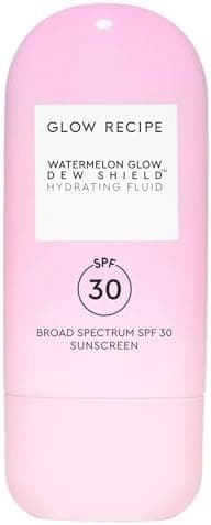 Glow Recipe Dew Shield Korean Face Sunscreen SPF 30 - Hydrating Moisturizer & Dewy, Lightweight Sunscreen - Formulated with Broad Spectrum UV Protection with No White Cast or Pilling (15ml)
