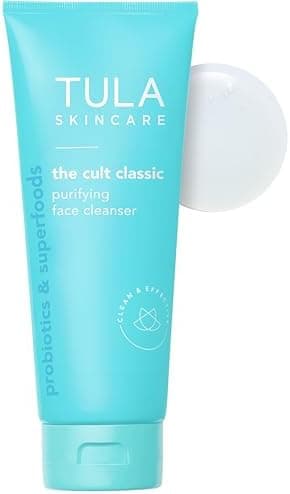 TULA Skin Care Cult Classic Purifying Face Cleanser - Gentle and Effective Face Wash, Makeup Remover, Nourishing and Hydrating