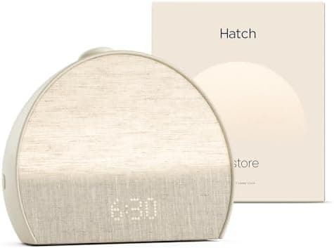 Hatch Restore 3 Sunrise Alarm Clock, Sound Machine, Smart Light (Putty) - White Noise, Screen-Free Sleep Routine