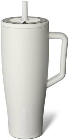 BrüMate Era 40 oz Tumbler with Handle and Straw | 100% Leakproof Insulated Water Bottle Tumbler with Lid and Flexible SoftSip Straw | Made of Stainless Steel | Cup Holder Friendly | 40oz (Dune)