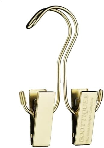 Original Boot Hanger - Shoe Storage Space Saver (Set of 3); Boot Hanger, Holder, Clips, Storage (Champagne Gold)