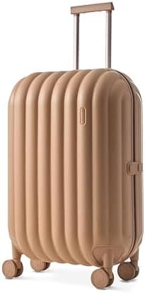 artrips Checked Luggage 24 Inch, Lightweight Hard Shell Suitcase with Spinner Wheels, Medium Travel Suitcase for 4–7 Day Trips, Brown